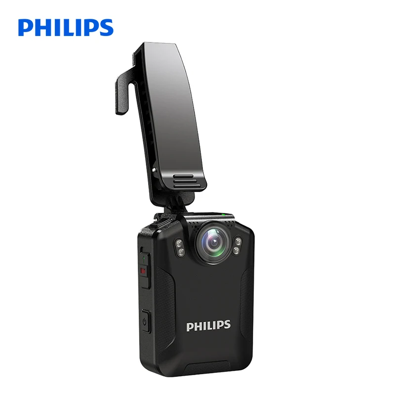 Philips VTR8101 Original 128GB Police Body Worn Mini Camera HD 1296P DVR Video Recorder Security Cam