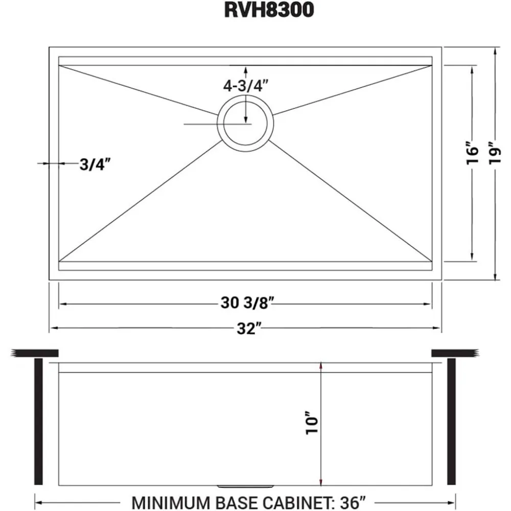 32-inch Kitchen Sink Workstation Ledge Undermount Stainless Steel Single Bowl Kitchen Sink