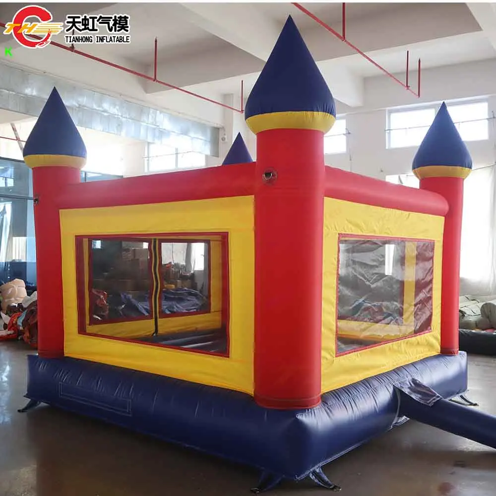 Château gonflable gonflable d'air de fête de carnaval Durable de maison de videur de noël de 4x3m d'expédition rapide de porte avec le ventilateur