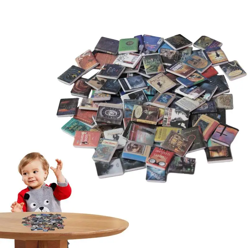 200pcs Miniatures Doll House Books Mini Books Accessories For Decoration Dolls House Miniature Accessory For Living Room Library