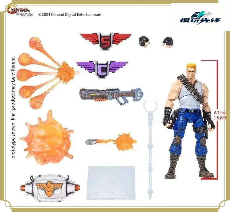 HIYA 6inch Action Figure Exquisite Basic Series Contra Operation Galuga Lance Bean Bill Rizer 1/12 Scale Collection Toys