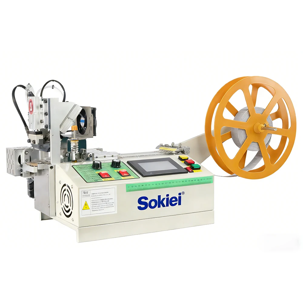 New Automatic Motor-Driven Strap Webbing Tape Belt Cutting And Folding Machine