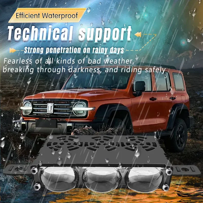 2/3/4 عدسة سيارة مصبغة ضوء دراجة نارية مساعد القيادة LED العلوي شاحنة على الطرق الوعرة مركبة سطوع عالية الأضواء 12 فولت 24 فولت #5