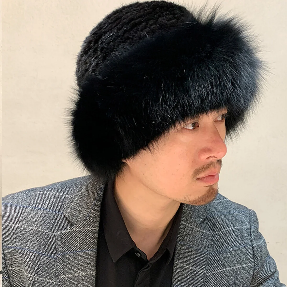 

Шапка из натурального норкового меха, зимние аксессуары, теплая шапка-бини, головные уборы, уличные путешествия, лыжи, натуральный натуральный норковый мех для русского языка