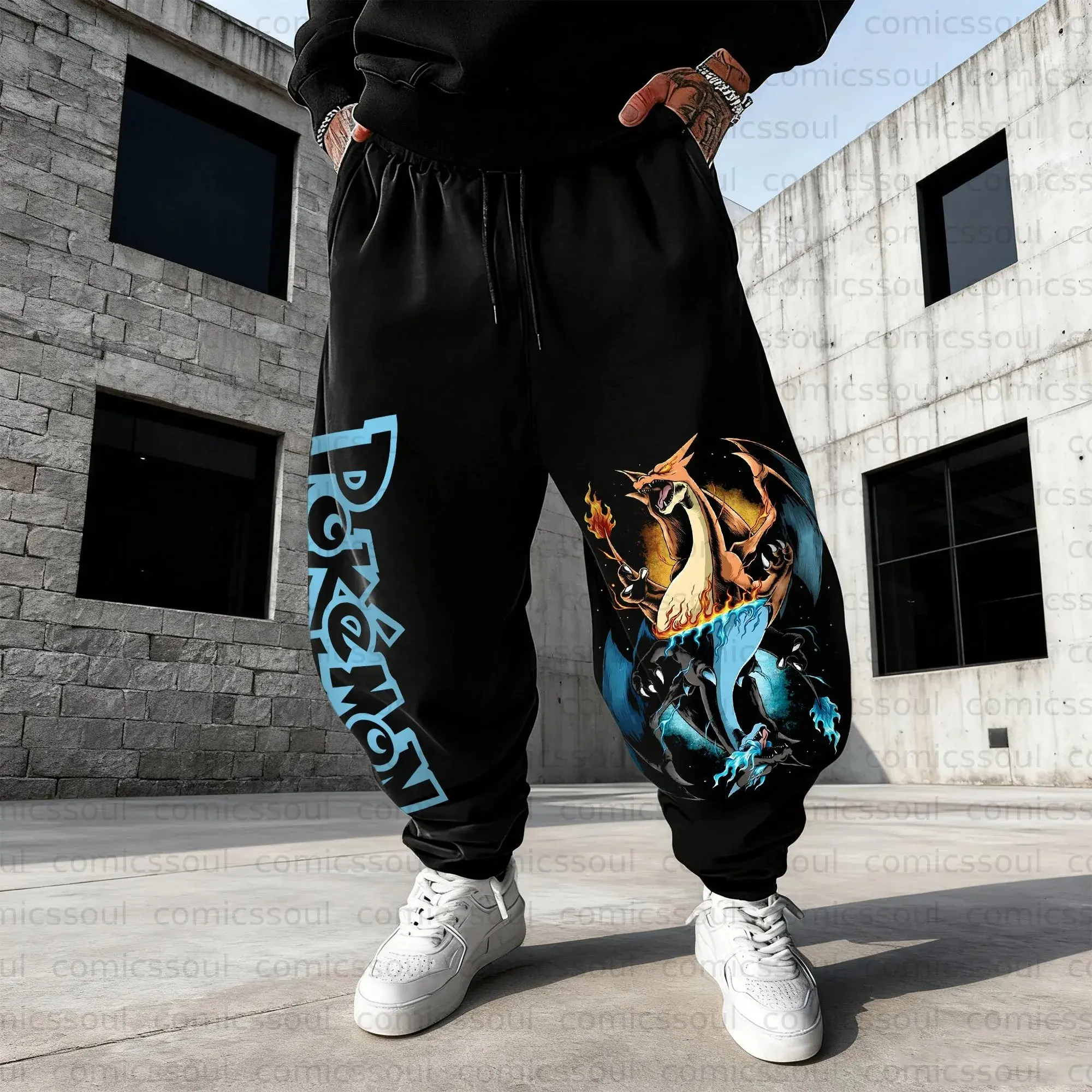 

Унисекс брюки-джоггеры Y2K 2026 с принтом Покемон Генгар, спортивные штаны для мужчин и женщин, весенне-летние уличные повседневные свободные брюки