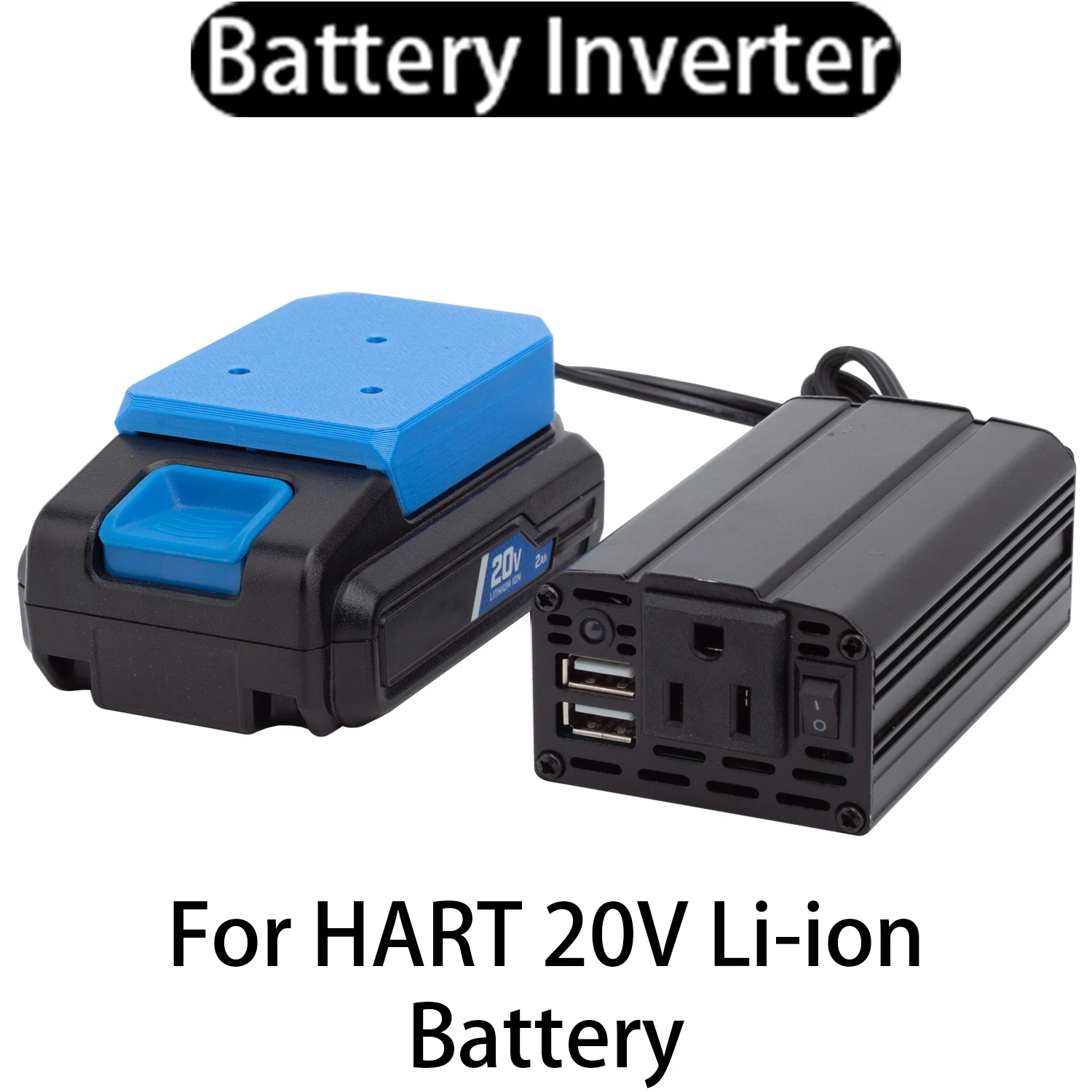 Battery Split Inverter for HART 20V Li-ion Battery Inverter With USB Charging port Power Tool Accessory