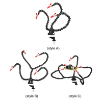 Desk Clamp Soldering Helping Hand 3/4/5 Flexible Arms Soldering Third Hand Tool for Electronic Repair Soldering Jewelry Crafts