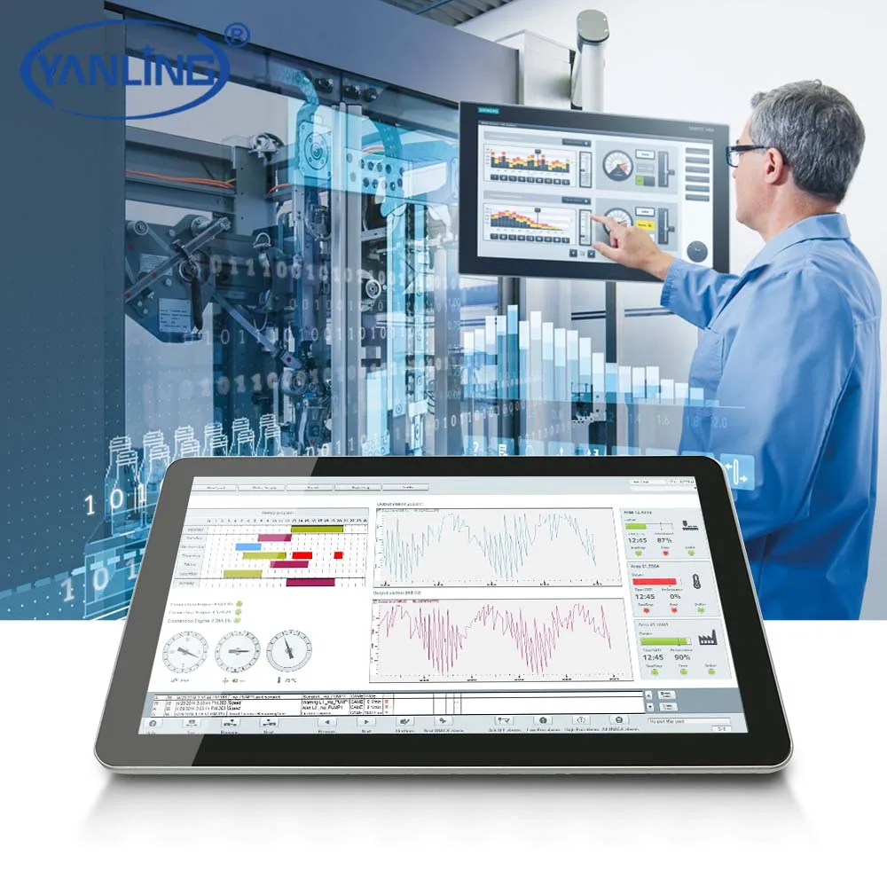 

21.5 Inch X86 Industrial Intel Celeron J1900 Touch Screen Panel PC With 2 Gigabit Ethernet & Linux Bus Stock Available