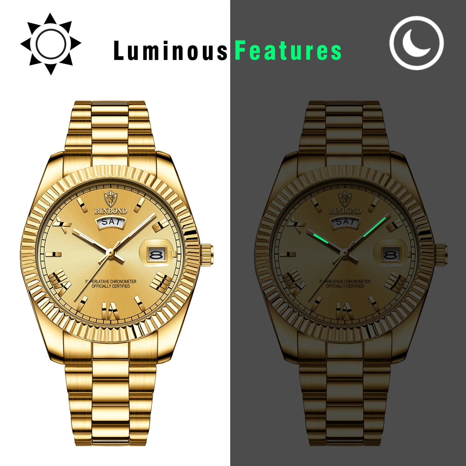 ساعة كوارتز لانكاردو للرجال ، حزام من الفولاذ المقاوم للصدأ ، مقاومة للماء ، أيدي مضيئة ، أرقام رومانية ، أسبوع المقياس ، تقويم ، متوفرة