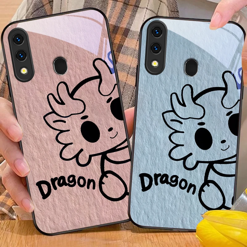 The dragon in the mud For Samsung Galaxy A50 A52 A52s A53 A54 A55 A56 A51 A80 A70 A71 A35 A34 A30 A26 A25 22 Glass Phone Case