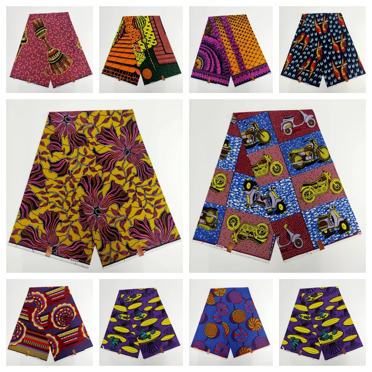 New Design African Real Wax Prints Fabric 100% Cotton Nigeria Style Fabric Wholesale Ghana Wax Rapper Batik Ankara Original Wax