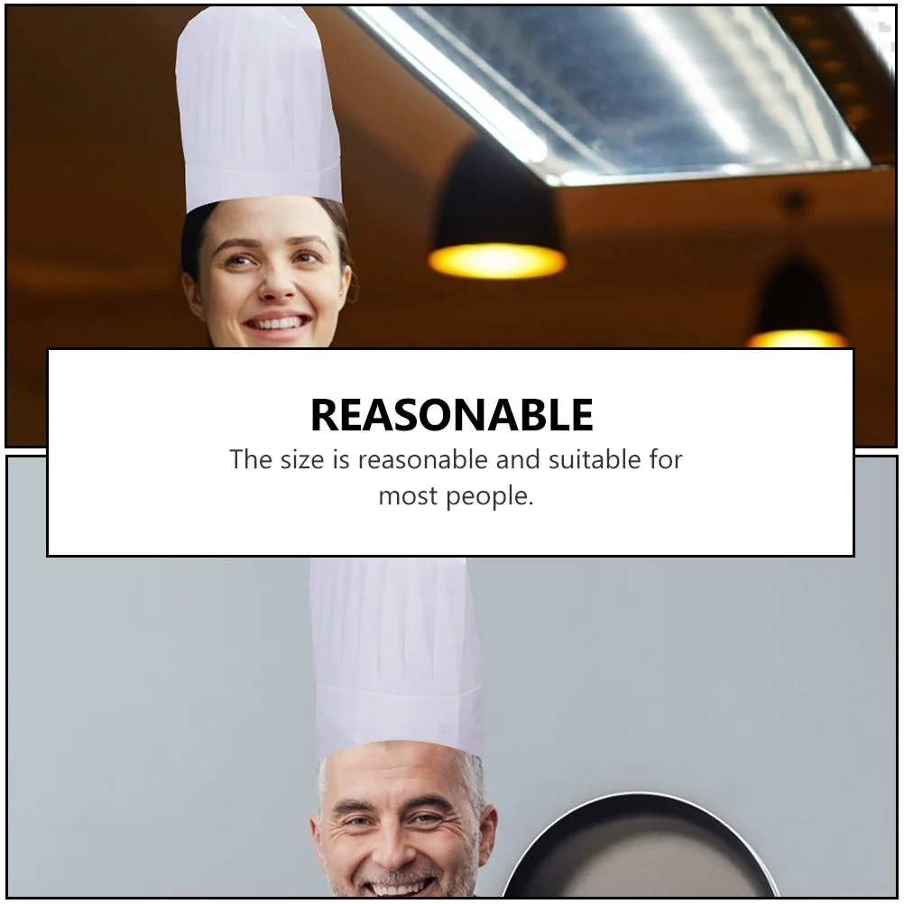 Cappello da cuoco usa e getta da 6 pezzi Cappello da lavoro da cucina per uso monouso per cuocere alla griglia Cucinare Ristorante Sushi Coffee Shop Uso