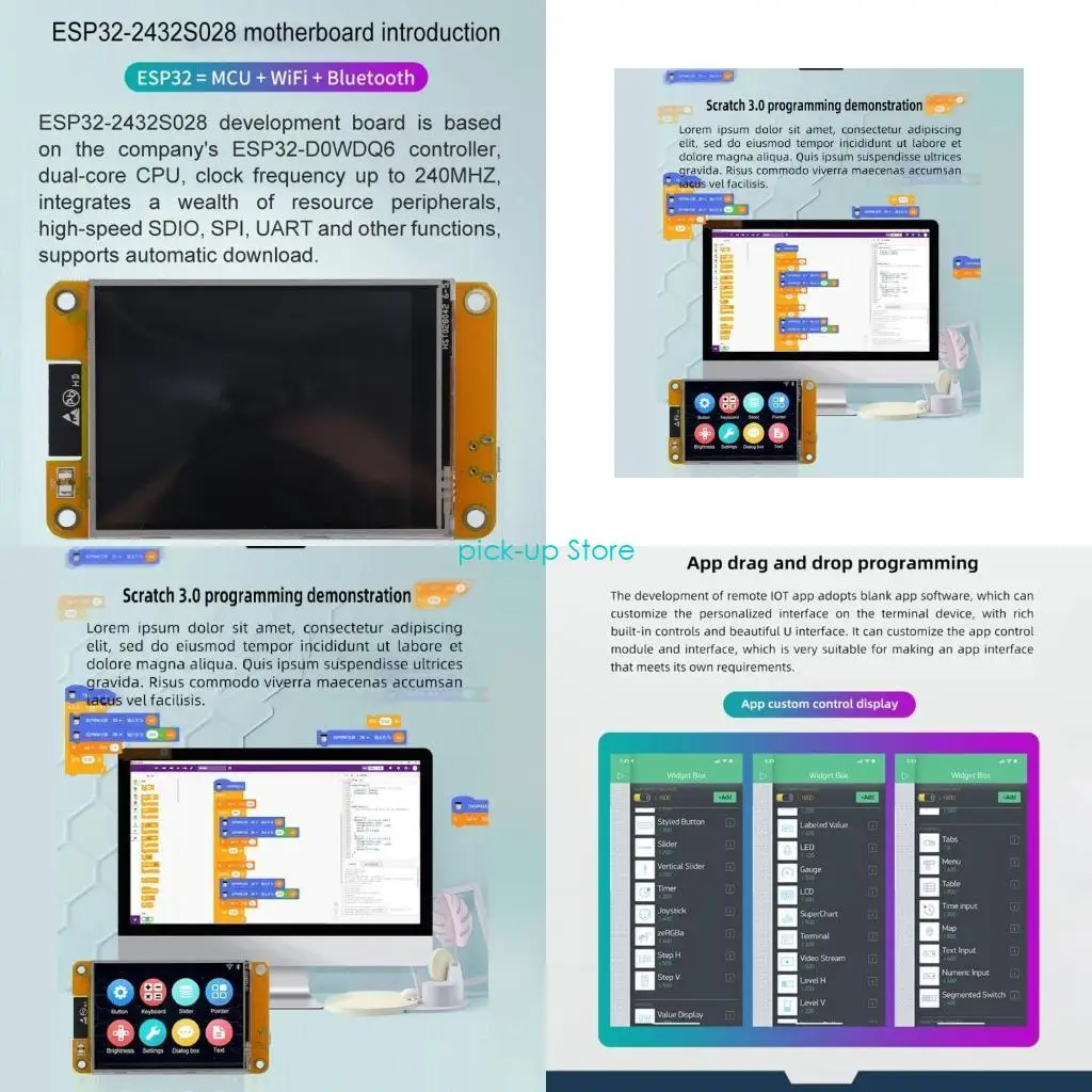

Q5WA ESP32 for LVGL WIFI&Bluetooth-compatible Development Board 2.8in Digital Screen TFT LCD Module Automatic Download