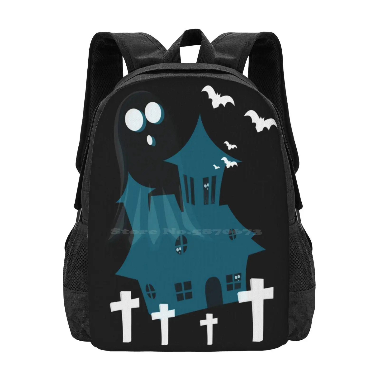 בית רפאים 3D הדפס תיק גב סטודנט תיק אימה ליל כל הקדושים