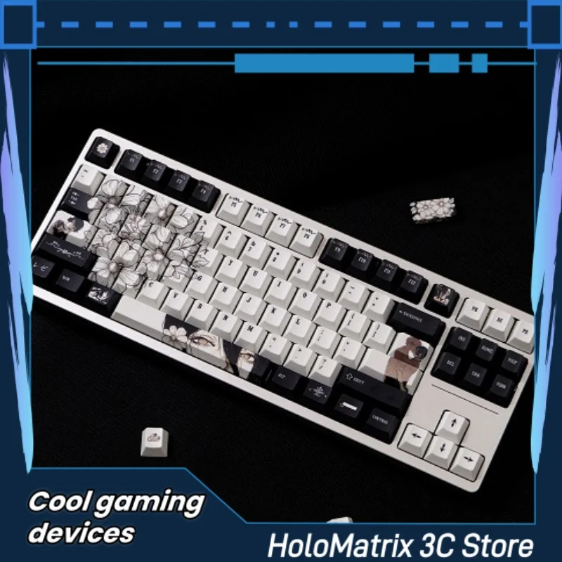 

Chainsaw Man Reze Keycaps Anime Themed Key Cap 143key Cherry Five Sided Thermal Sublimation Mechanical Keyboard Keycaps Woting