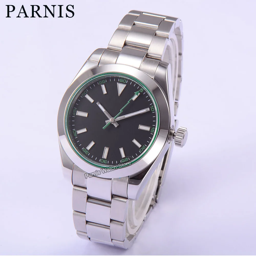 

Parnis 40mm Sapphire Crystal Automatic Movement Men's Watch Stainless Bracelet