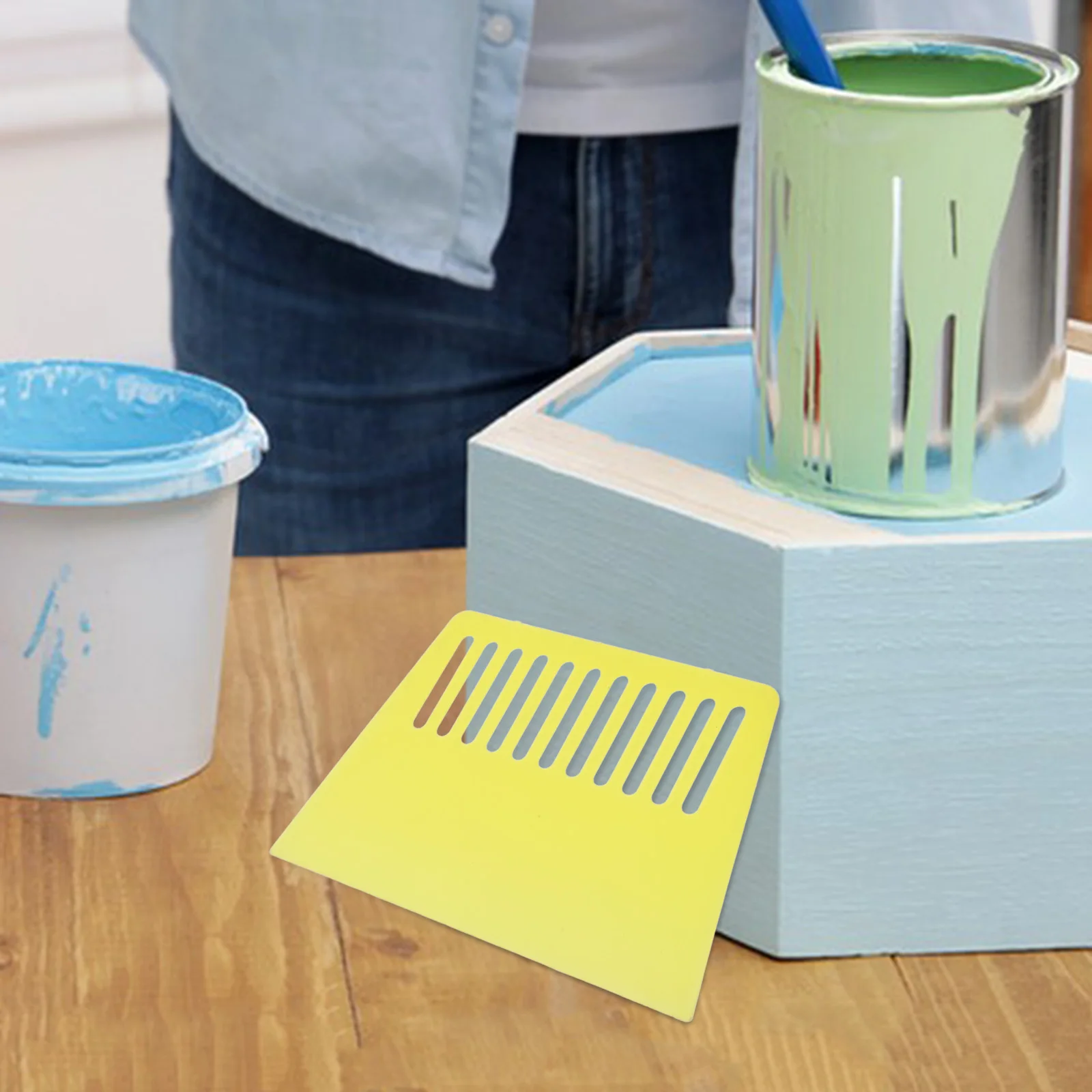 6pcs Paint Scraper Multifunctional PVC Wall Putty Smoother Home Improvement เครื่องมือ ERGONOMIC Handle วอลล์เปเปอร์ Remover ชั้น