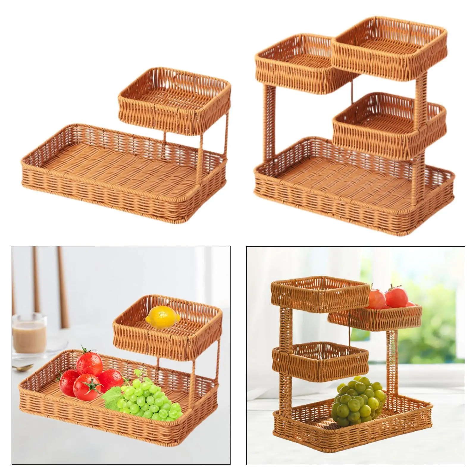 Countertop Storage Rack Handmade Organizer for Desktop Living Room Bathroom