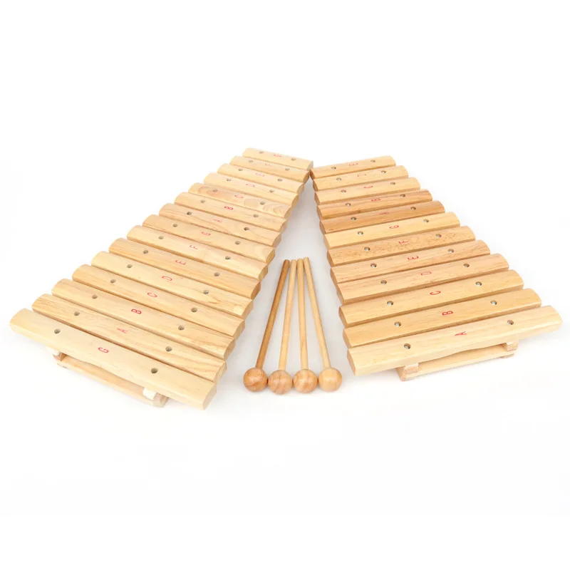 Xylophone Oak Material Early Education Percussion Instrument for Kid, Xylophone, 12 Tones, 15 Tones, Orff