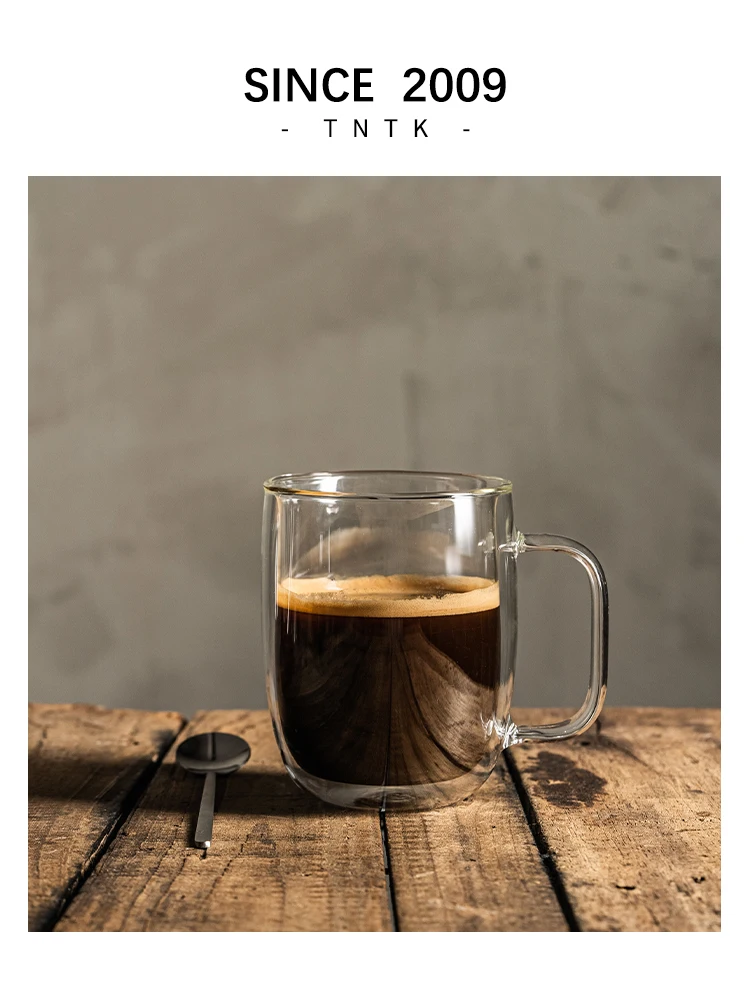 

Double Layered Heat Resistant Glass Cup Vintage Style Transparent Coffee Cup Home Use Shockproof Water Cup Heatable Tea Cup