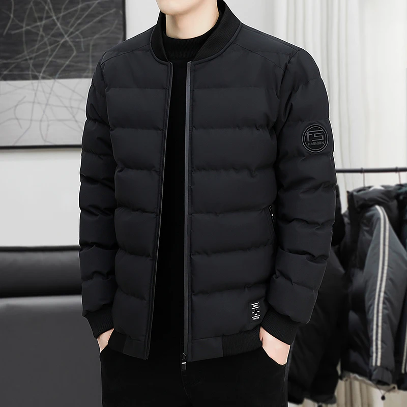 New Men's Outdoor Fashion Trend Windproof Warm Cotton Clothes Comfortable Versatile Breathable Sports Leisure Collar Jacket