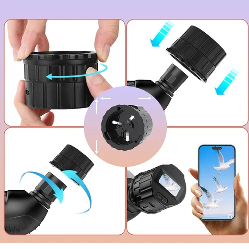 Imagen 2 del producto Microscopio Wifi HD cámara ocular electrónica pantalla de 1,5 pulgadas grabación WiFi incorporado para astrofotografía reloj de pájaro planetario