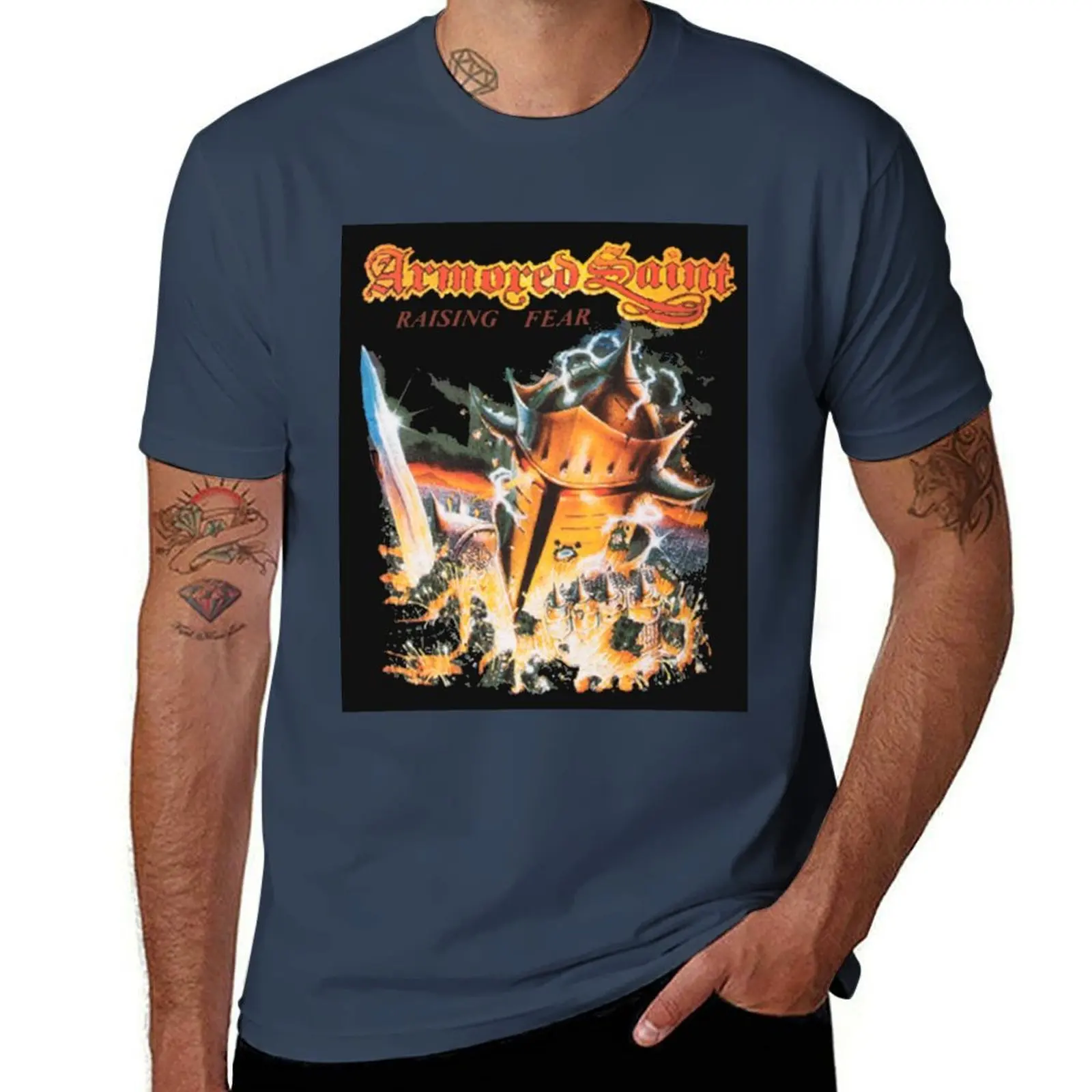 

Armored Saint T-Shirt Basic Simple Casual Short Sleeve Tee
