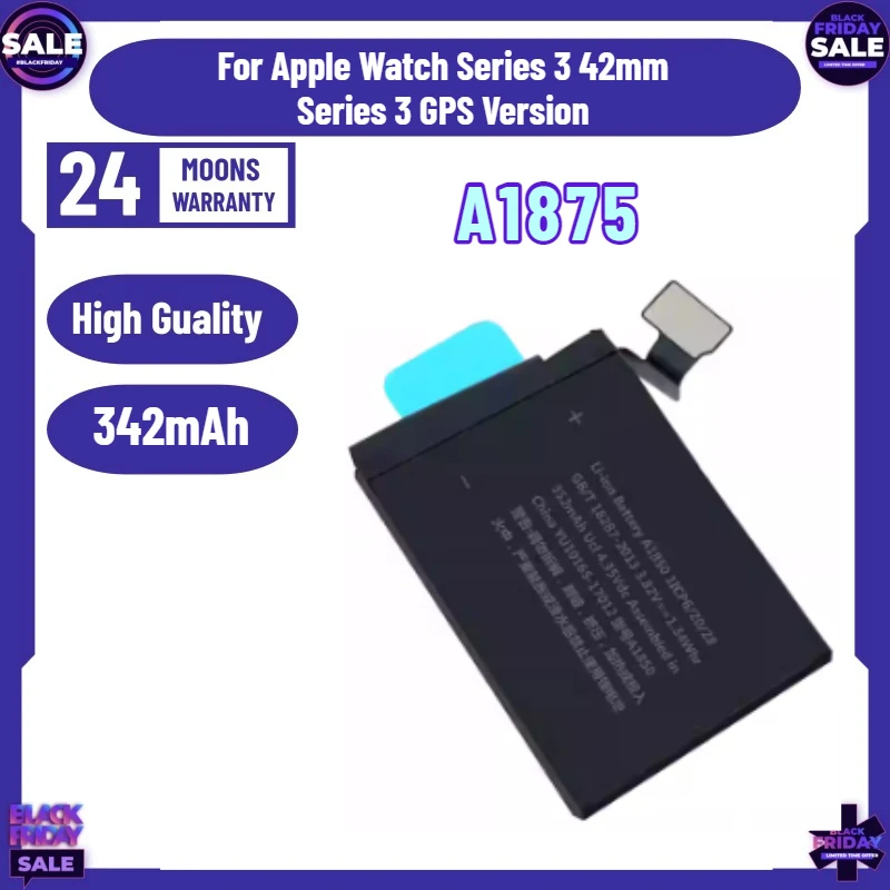 

New A1875 Battery 342mAh for Apple Watch Series 3 42mm Series 3 GPS Version Battery