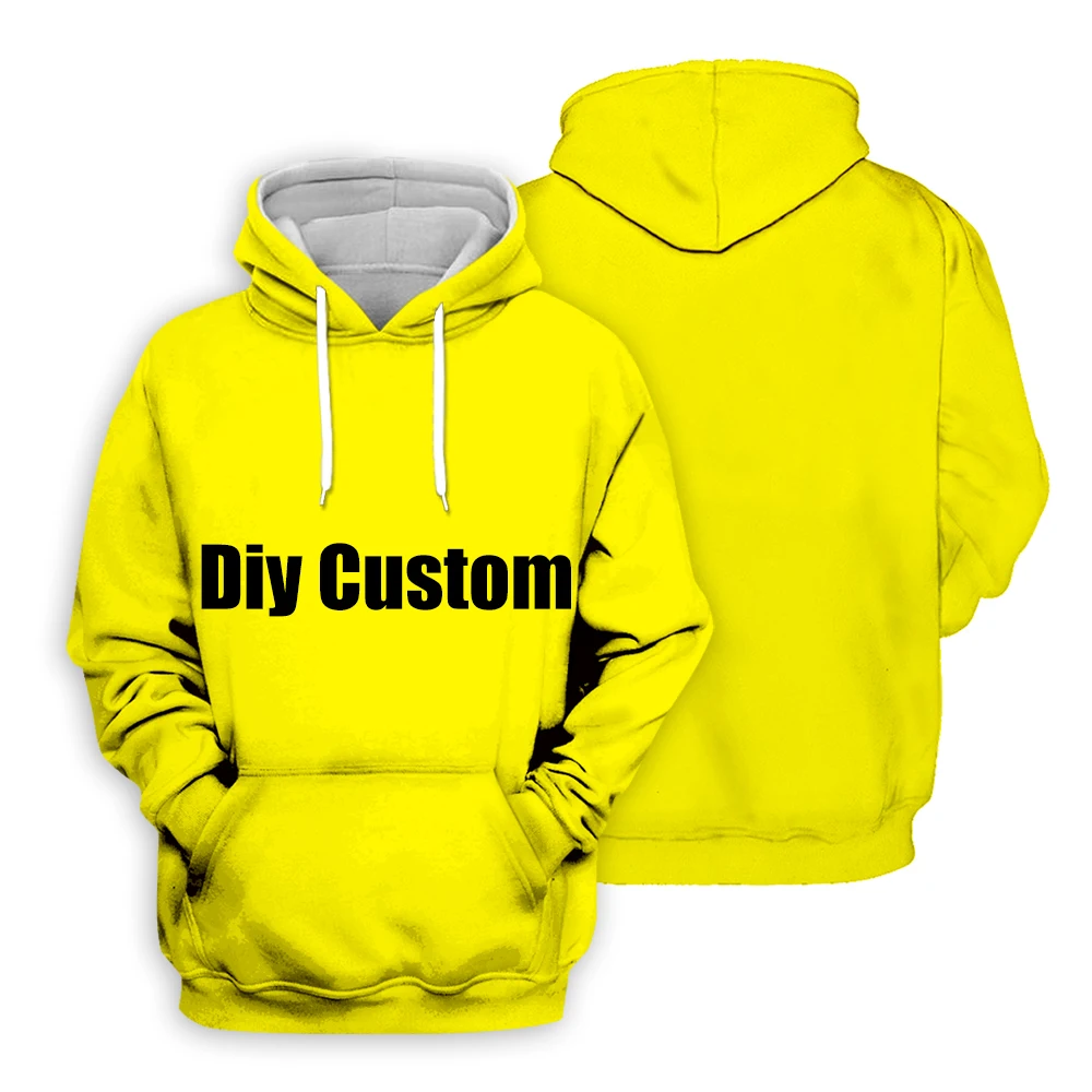 Diy Custom Hoodie 3D Print Design Mens Womens Impresso Camisola Casual Tops Personalizado Pullover Hoodies