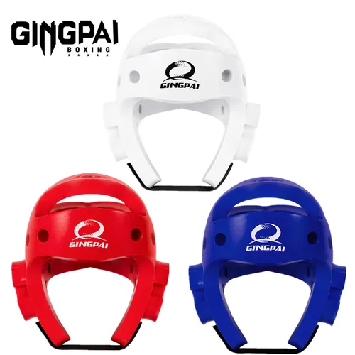 Casco de Taekwondo Sanda Kick Boxing Protector de cabeza Protector de casco de equipo de combate Karate Muay Thai Taekwondo protección de cabeza