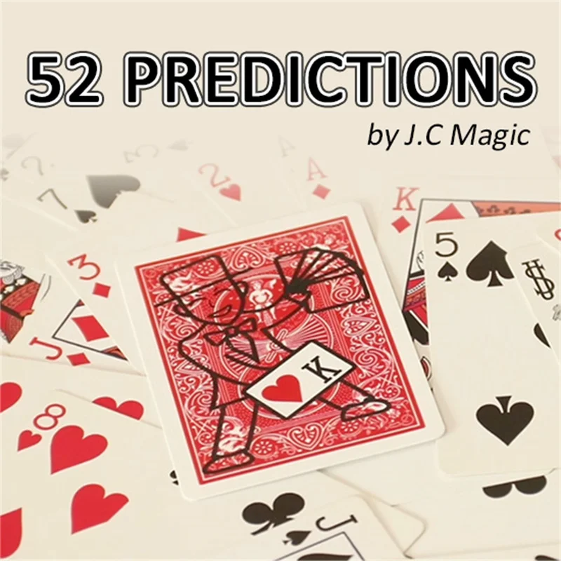 52 Predictions by J.C Magic Tricks The Chosen Card Prediction Magia Magician Close Up Sreet Illusions Gimmicks Mentalism Props