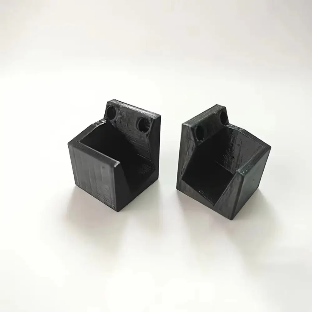 2PCS Plastic Wall Mounted Storage Rack Open Front Ribbed Base Level Tool Holder Space Saving Mounting Holes Wall Mount Holder
