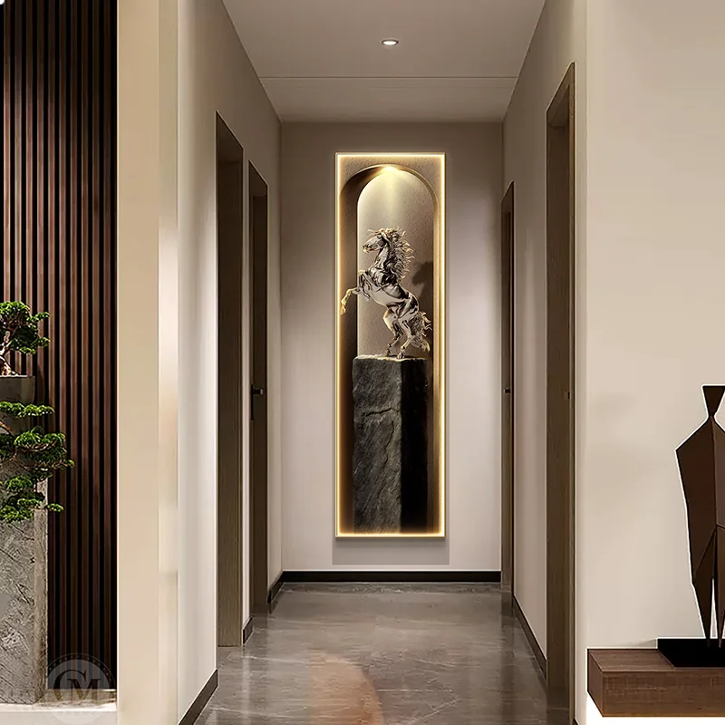 xx-Light Luxury Modern Entrance LED Decorative Painting Home Decoration Living Room Bedroom Office Corridor Long Mural Light