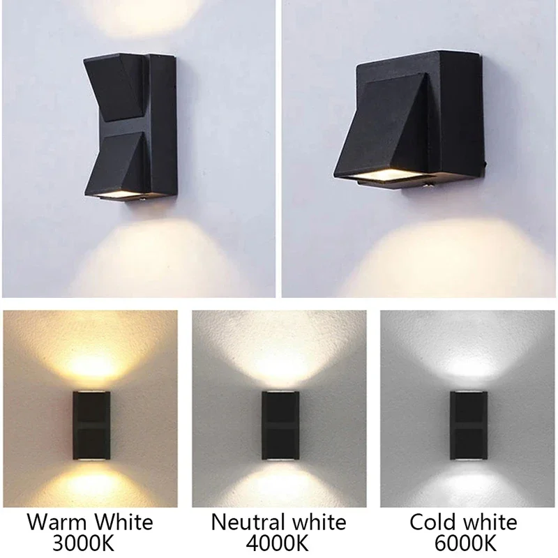 Aluminium5W 10W Modern outdoor waterproof wall lamp LED courtyard lamps gate lamp terrace balcony garden wall light AC110V 220V