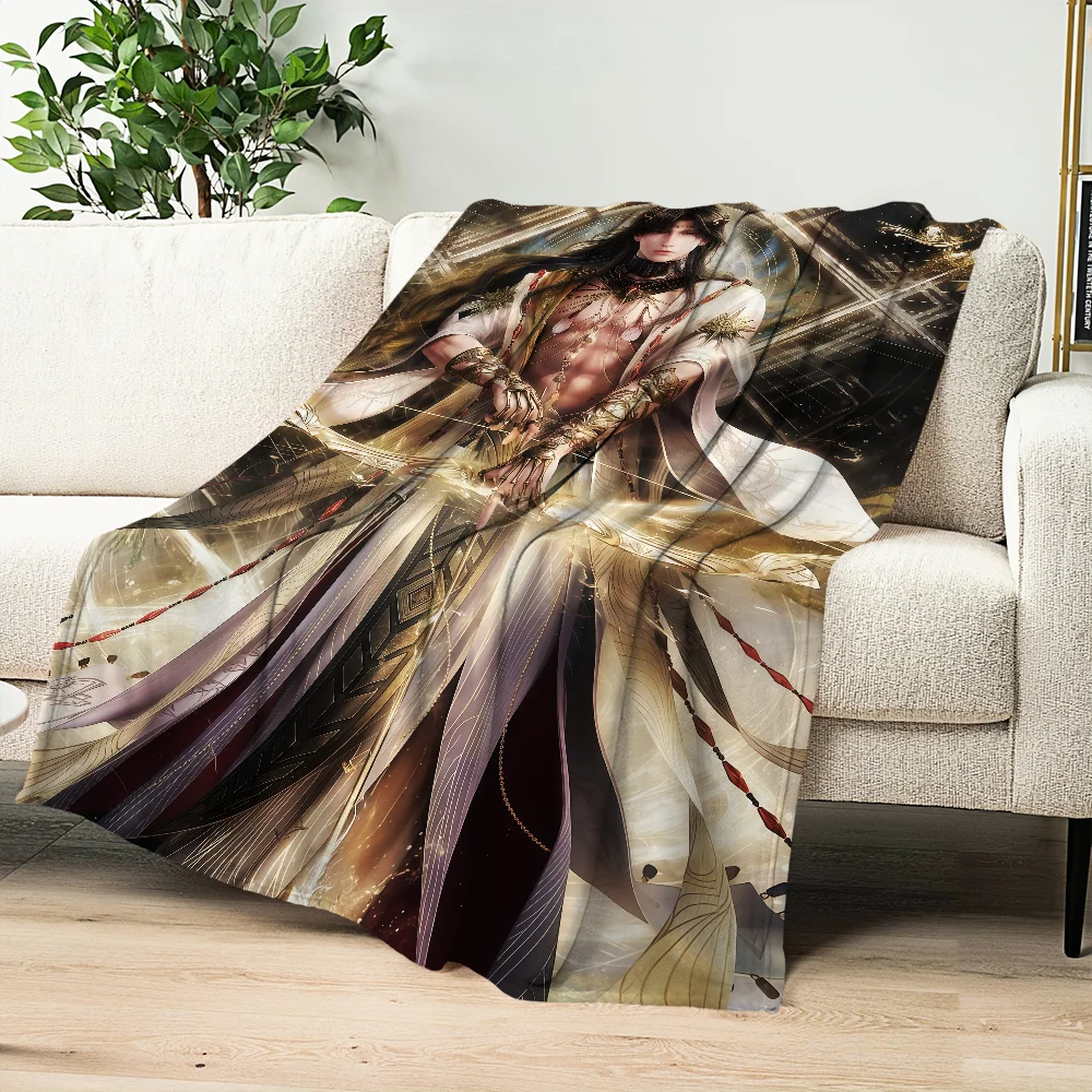 love and deepspace Zayne God of Annihilation Flannel warm soft plush blanket for sofa living room hogar bedroom travel gift home