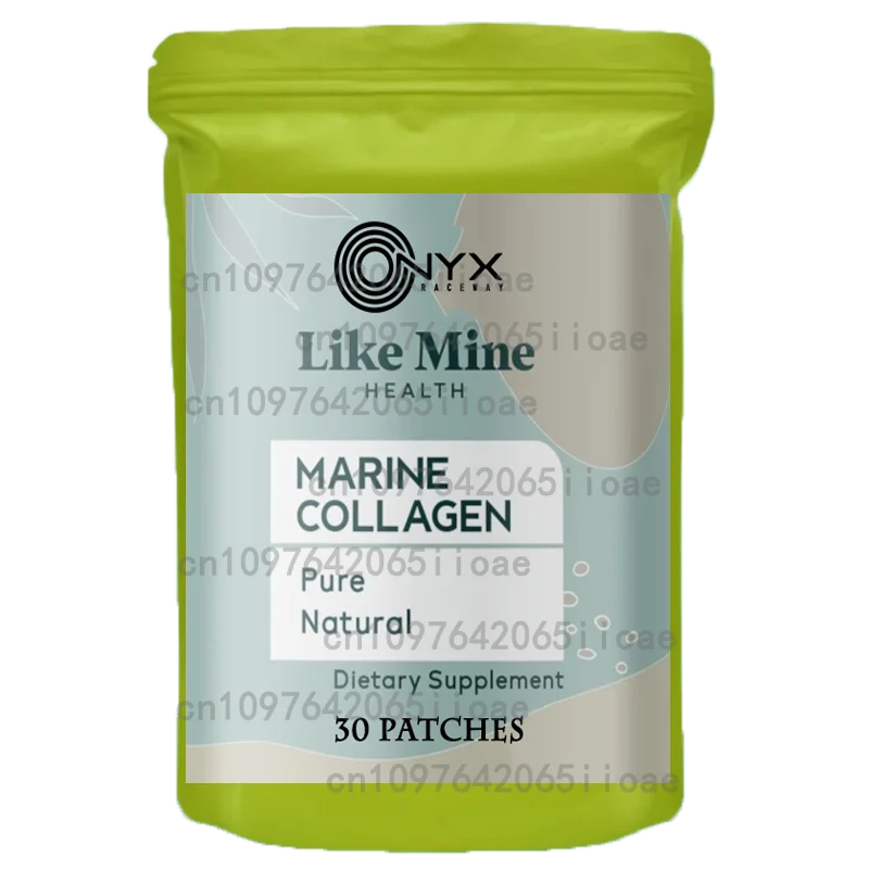 

30 Patches Marine Collagen Transdermal Patches with Biotin Resveratrol for Hair Skin Anti-aging Skin Care