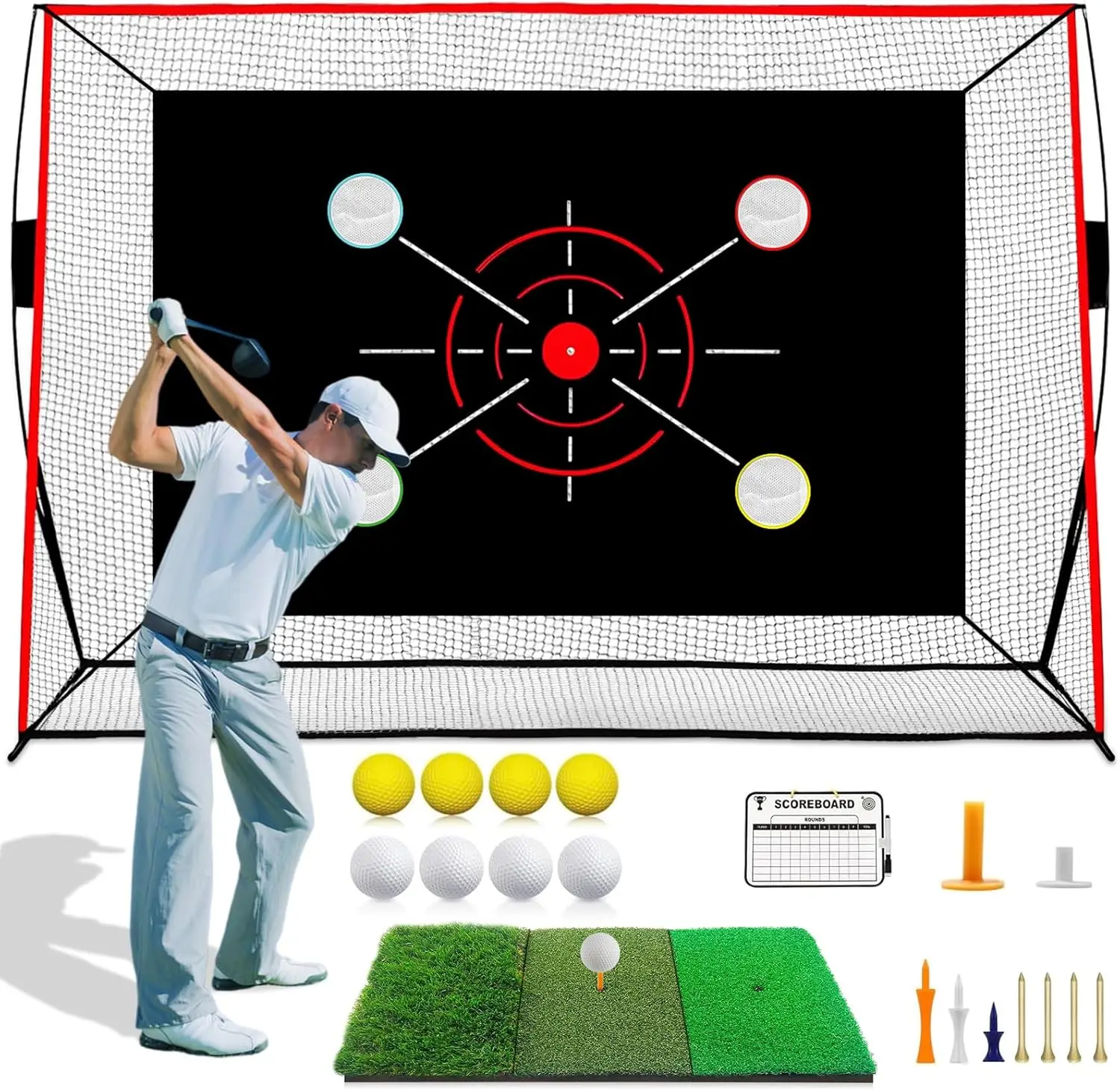 

Portable Foldable Nylon Golf Training Net with Custom Logopromote sales