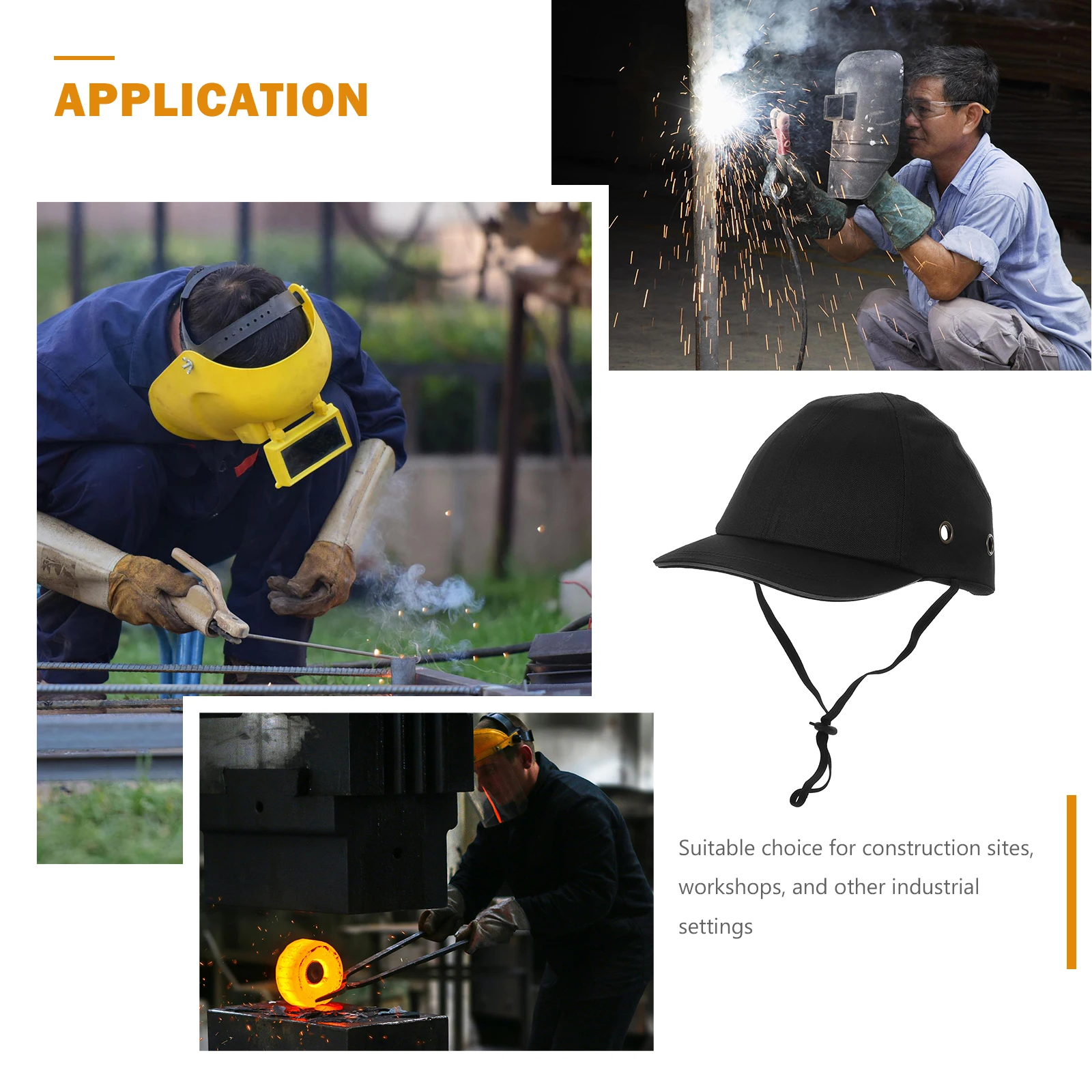 

Construction Safety Cap Lightweight Protective Welding Cap Eva Sponge ABS Safety Working Hat for Men Women Weld Hat