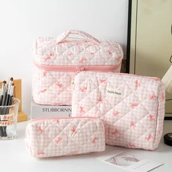 1PC Pink Bow Women Makeup Case Cosmetic Bag Coin Pouch Storage Large Lipstick Bag Small Large Toiletry Bag Organizer Case