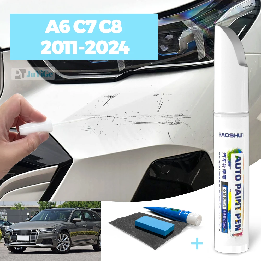 

Для Audi A6 C7 4G C8 4K 2011-2024 2018 2019 2022 2023 Автомобильная ручка для ухода за краской Фиксатор для ремонта царапин Воск для удаления царапин