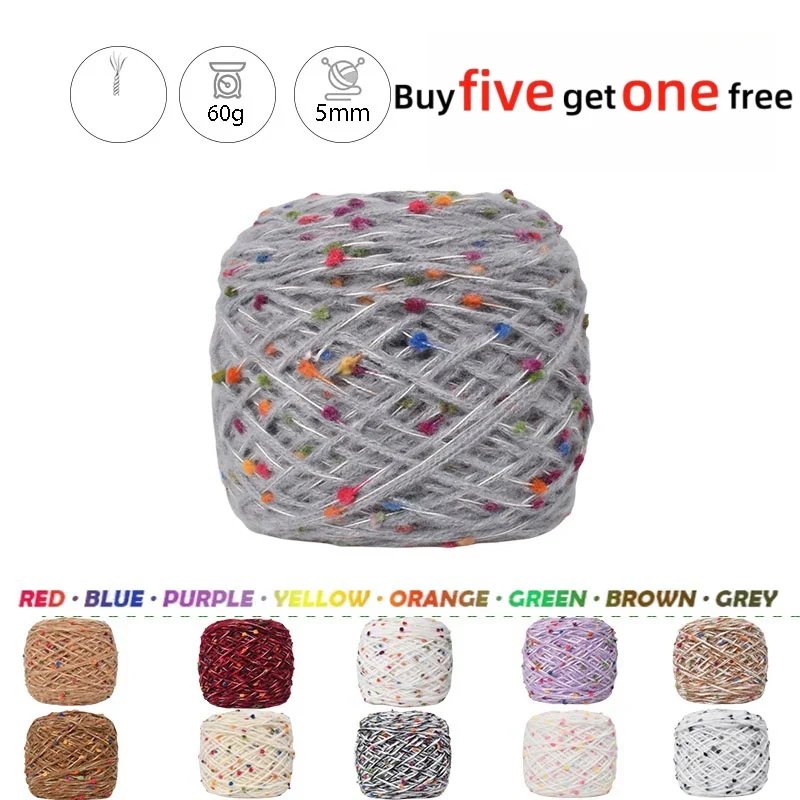 

5pcs 60g Polyester Yarn Easy Peasy Knitting Yarn Crochet Products To Make DIY Doll Scarf Sweaters Clothes Handmade 뜨개실