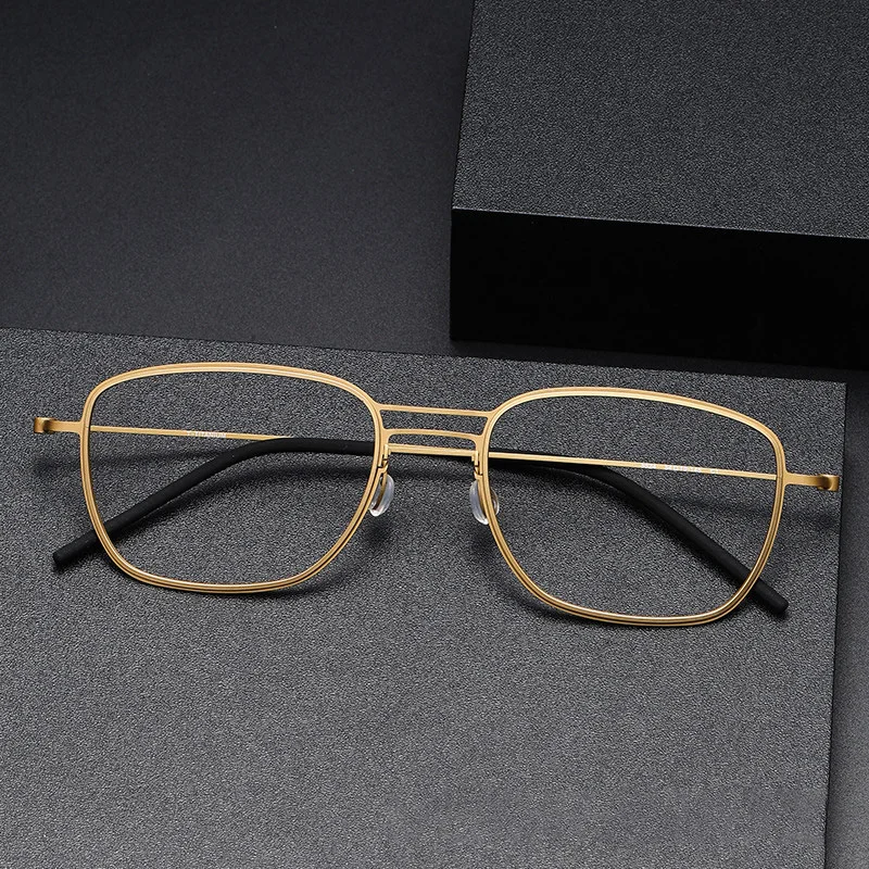 Wind Red Pure Titanium Glasses Frame Men 2024 New Retro Vintage Prescription Round Eyeglasses Myopia Optical Eyewear Z421