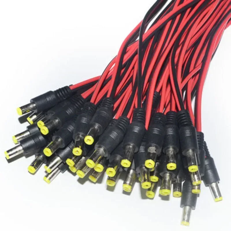 Connettori 12V DC maschio femmina jack cavi cavo adattatore spina alimentatore 26cm 5.5mm x 2.1mm per telecamera LED Strip Light