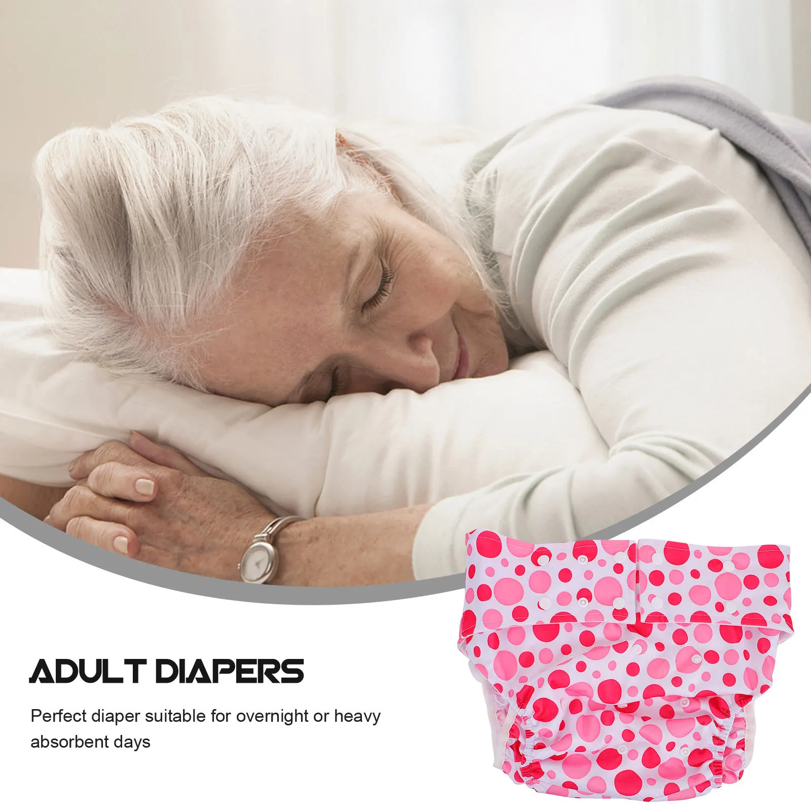 1 قطعة حفاضات الكبار قابل للتعديل قابلة لإعادة الاستخدام السراويل الصحية ليلة الليل الثقيلة الامتصاص مانعة للتسرب مقاوم للماء تنفس قابل للغسل #6