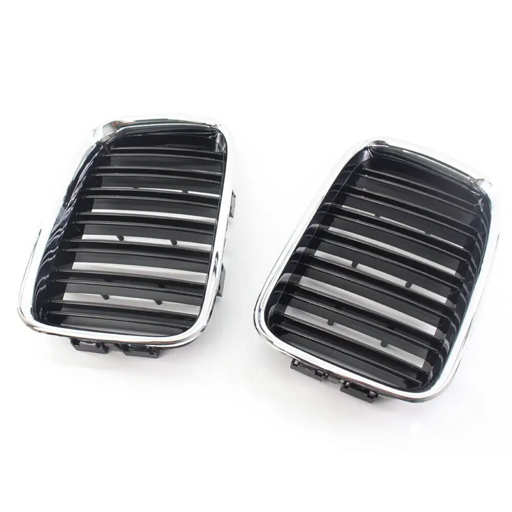 1 Pair Front Hood Bumper Kidney Grilles Grill Chrome for BMW 3-Series E36 Sedan Coupe Touring 1990-1996 51138122237 51138122238 view 6