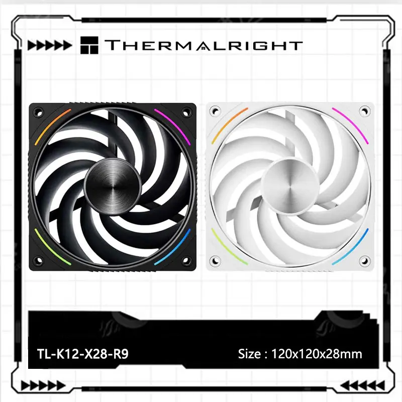 Thermalright TL-K12-X28-R9 12cm chassis cooling fan ring blade/LCP material polymer blade/28mm thick fan