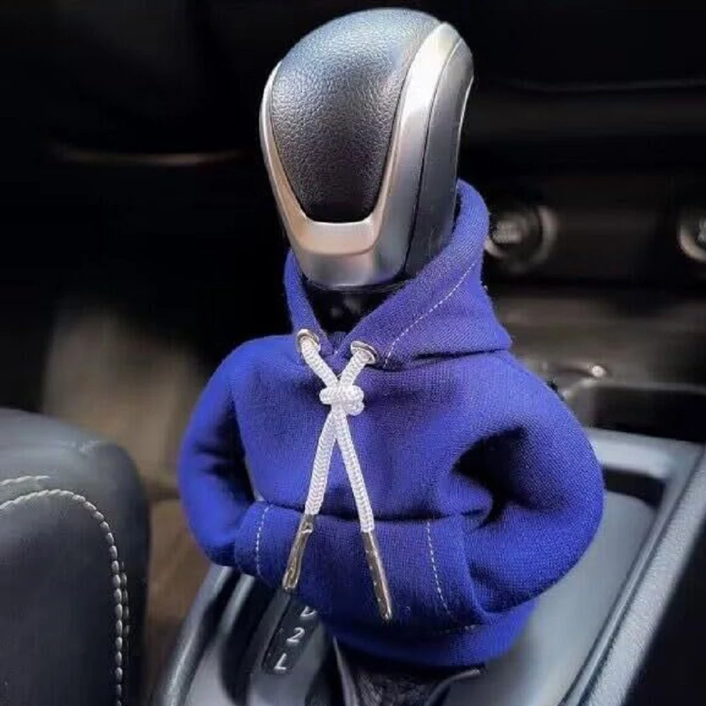 Hoodie Car Gear Shift Cover Fashion Sweatshirt Car Gear Shift Knob Decor Cover Manual Gear Handle Collars Change Lever Cover