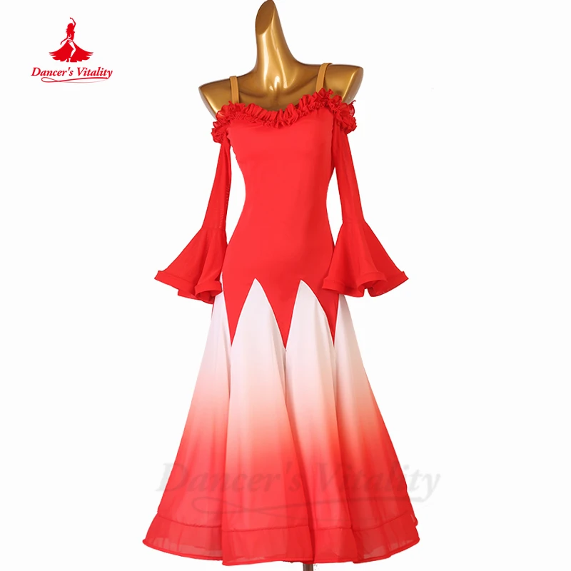 Modern Dance Clothes Dress Waltz Performance Skirt High-End Custom Dance Clothing Ballroom Dance Clothes Dresses Dance Wear