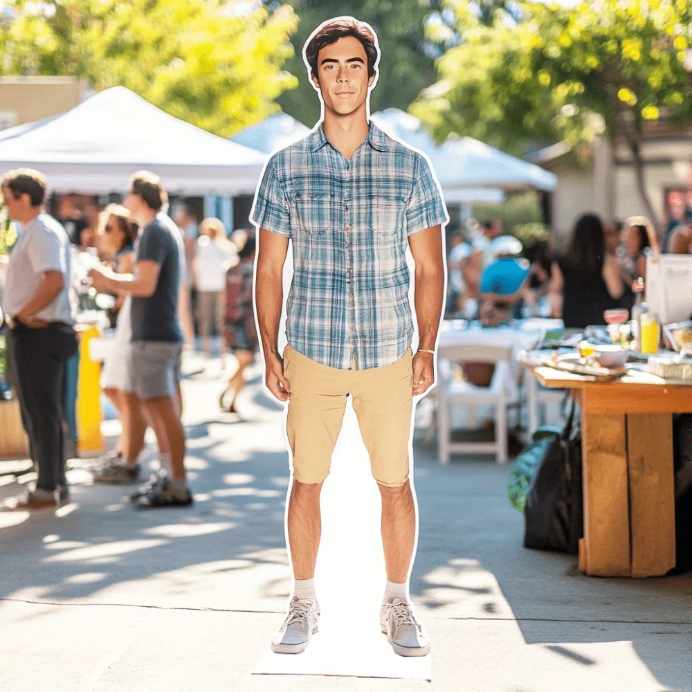 Custom Life Size Cardboard Cutout, Personalized Photo Standee, Upload Your Own Picture, Wedding Birthday Party Photo Booth Prop