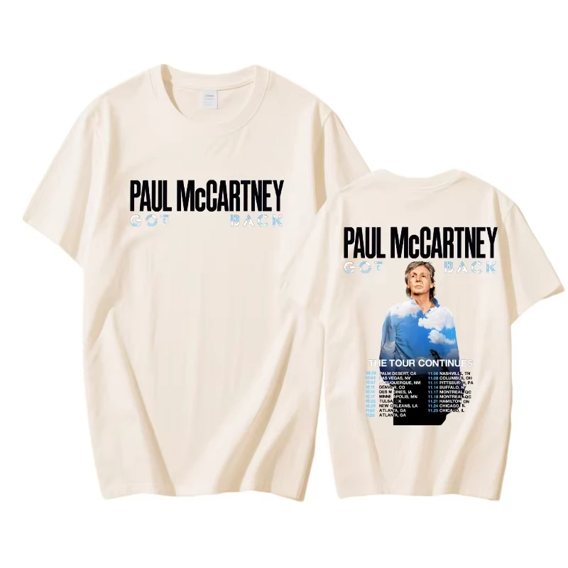 

Paul McCartney 2025NEW T-shirt Hip Hop Tshirts Sleeve Male Printing Punk T Shirt Gothic Streetwear Graphic Printing Tops